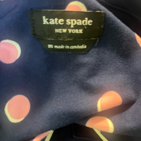 Kate Spade Blue with Pink Polka Dots Pajama Set Sz M NWT - Picture 3 of 5